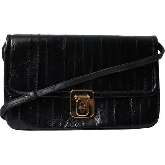 Dolce & Gabbana Elegant Eelskin Leather Shoulder Bag Dolce & Gabbana