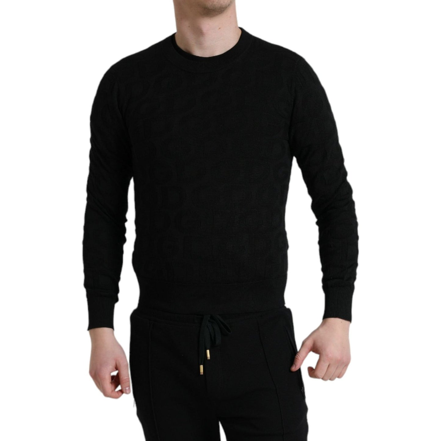 Elegant Silk Crewneck Sweater for Men