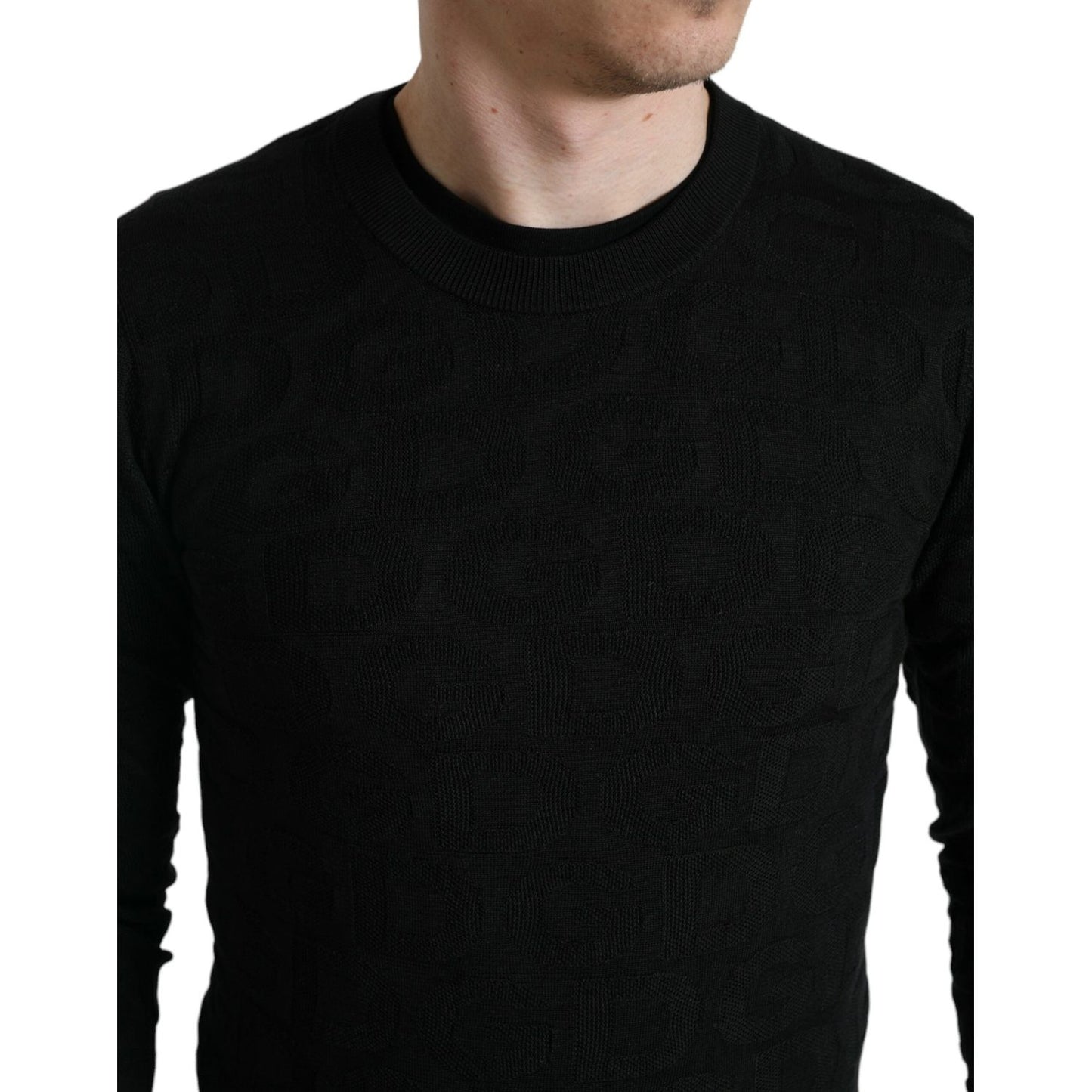 Elegant Silk Crewneck Sweater for Men