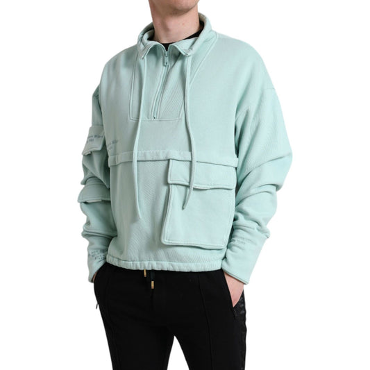 Chic Mint Green Pullover Sweater Dolce & Gabbana