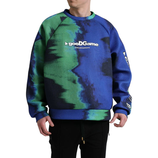 Multicolor Graphic Crew Neck Pullover Sweater