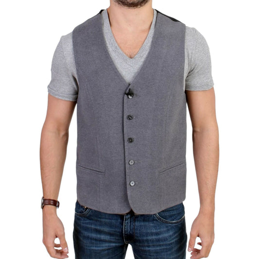 Chic Gray Casual Vest