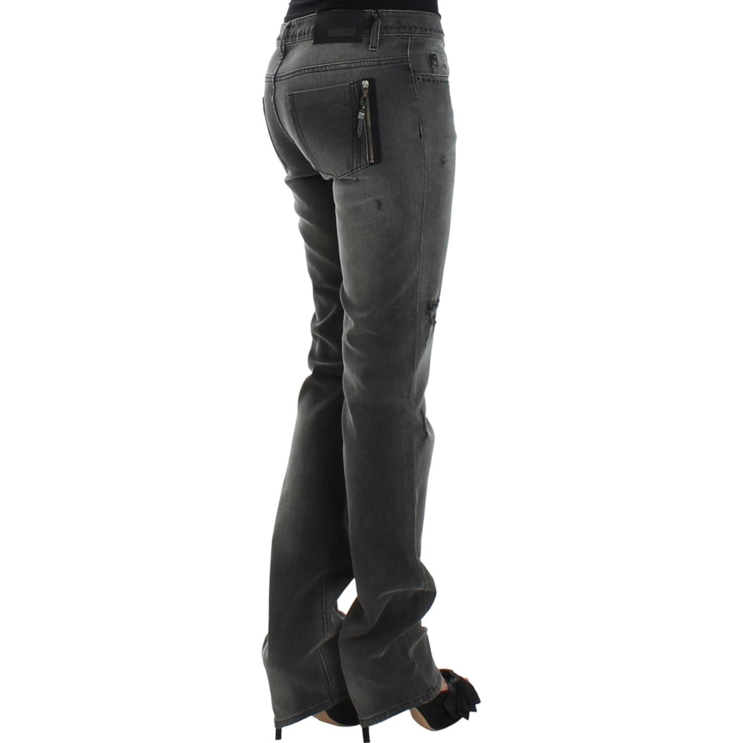 Chic Gray Straight Leg Denim Delight