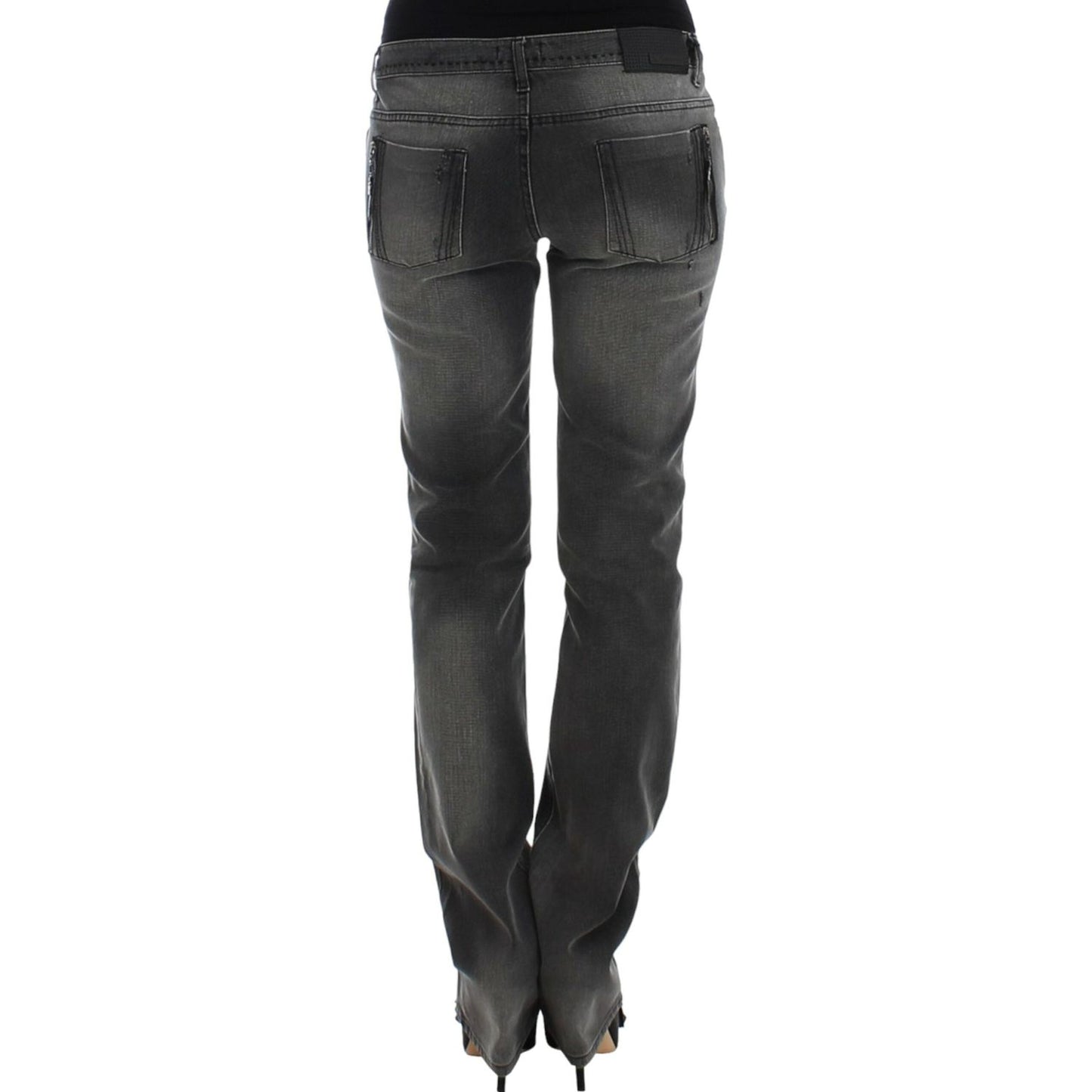 Chic Gray Straight Leg Denim Delight