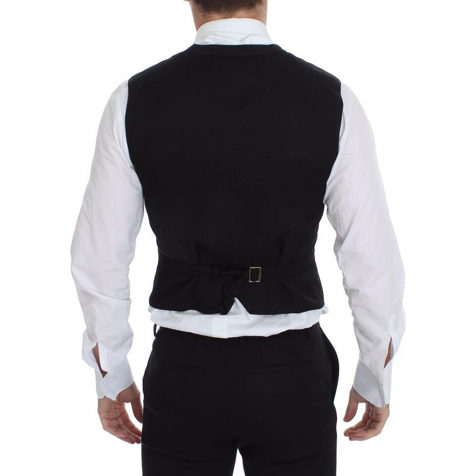 سترة أنيقة من مزيج القطن باللون الأسود من دولتشي آند غابانا