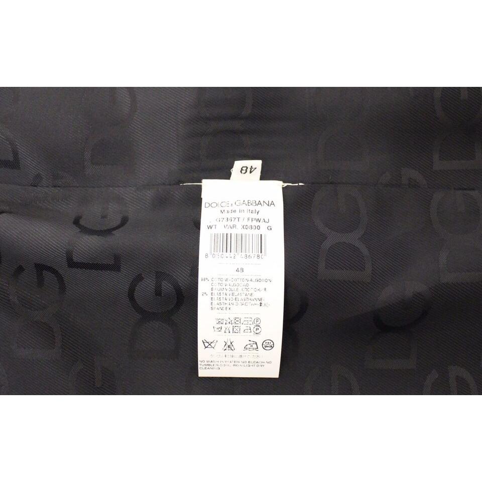 Dolce & Gabbana Blue Cotton Stretch Dress Vest Blazer