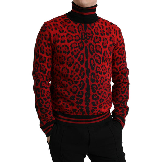 Elegant Leopard Turtleneck Sweater Dolce & Gabbana