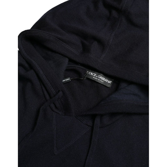 Elegant Cashmere Hooded Sweater in Blue Dolce & Gabbana