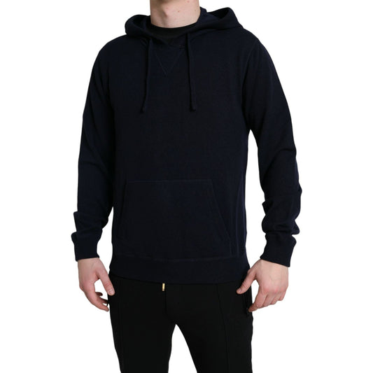 Elegant Cashmere Hooded Sweater in Blue Dolce & Gabbana