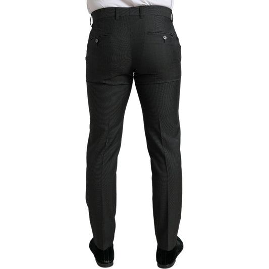 Elegant Dark Grey Skinny Dress Pants Dolce & Gabbana