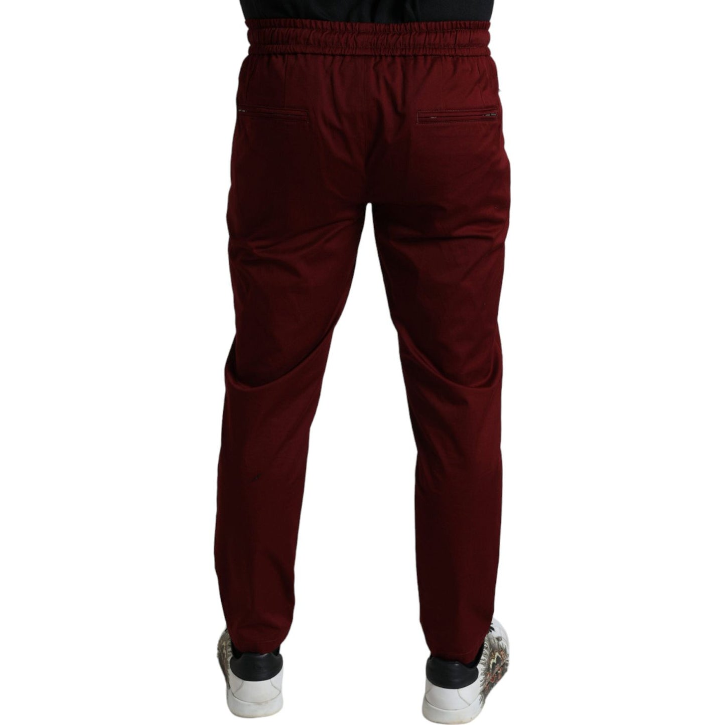 Maroon Cotton Stretch Jogger Pants