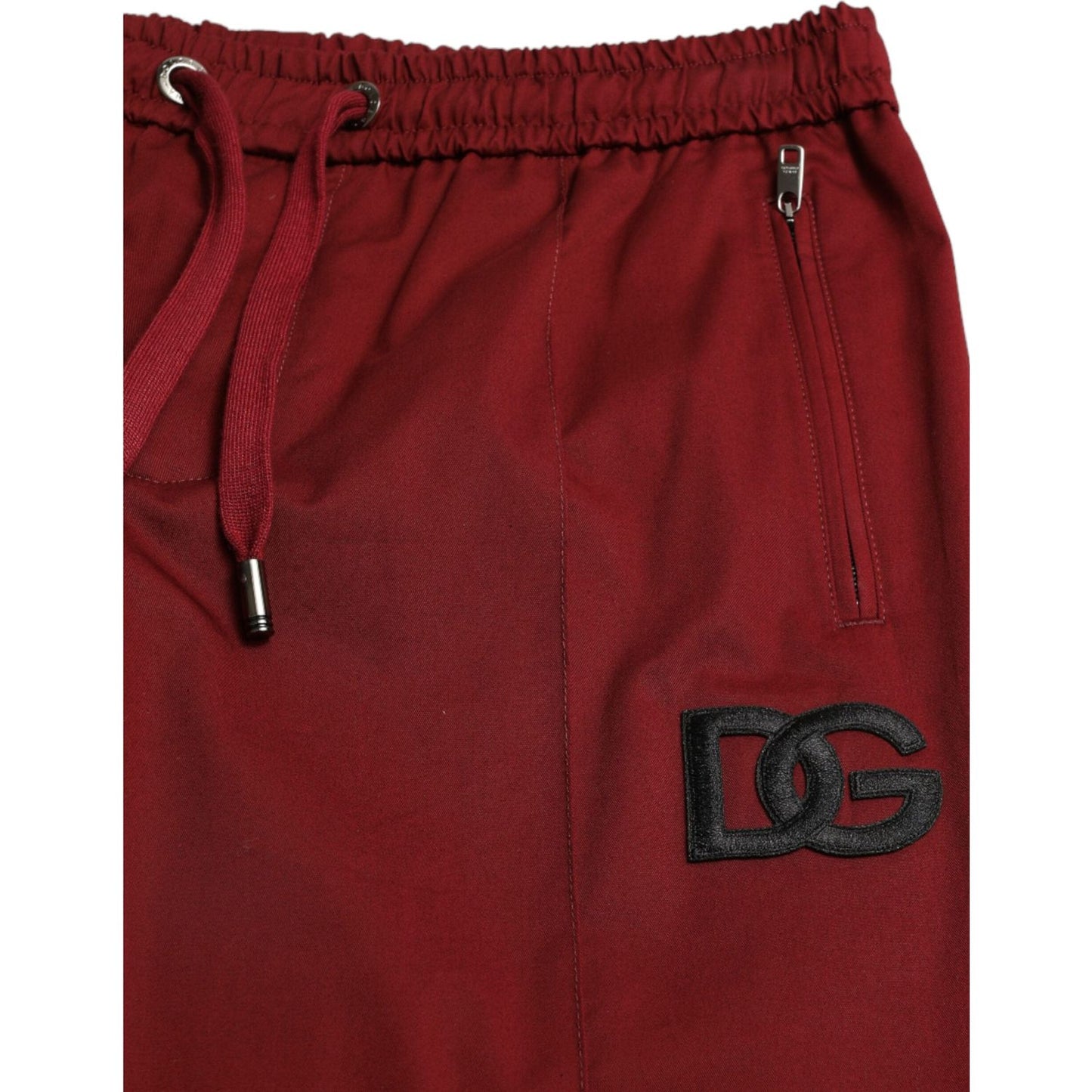 Maroon Cotton Stretch Jogger Pants