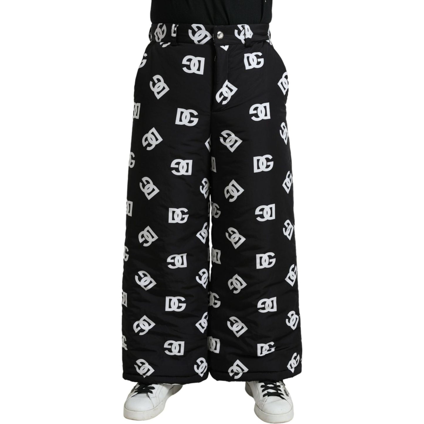 Elegant Wide Leg Signature Print Pants