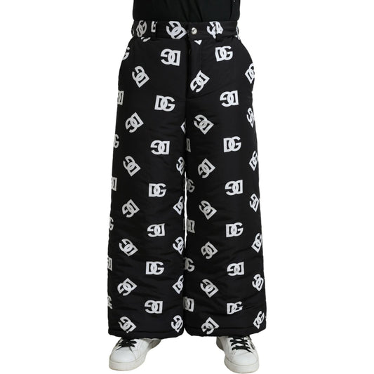 Elegant Wide Leg Signature Print Pants Dolce & Gabbana