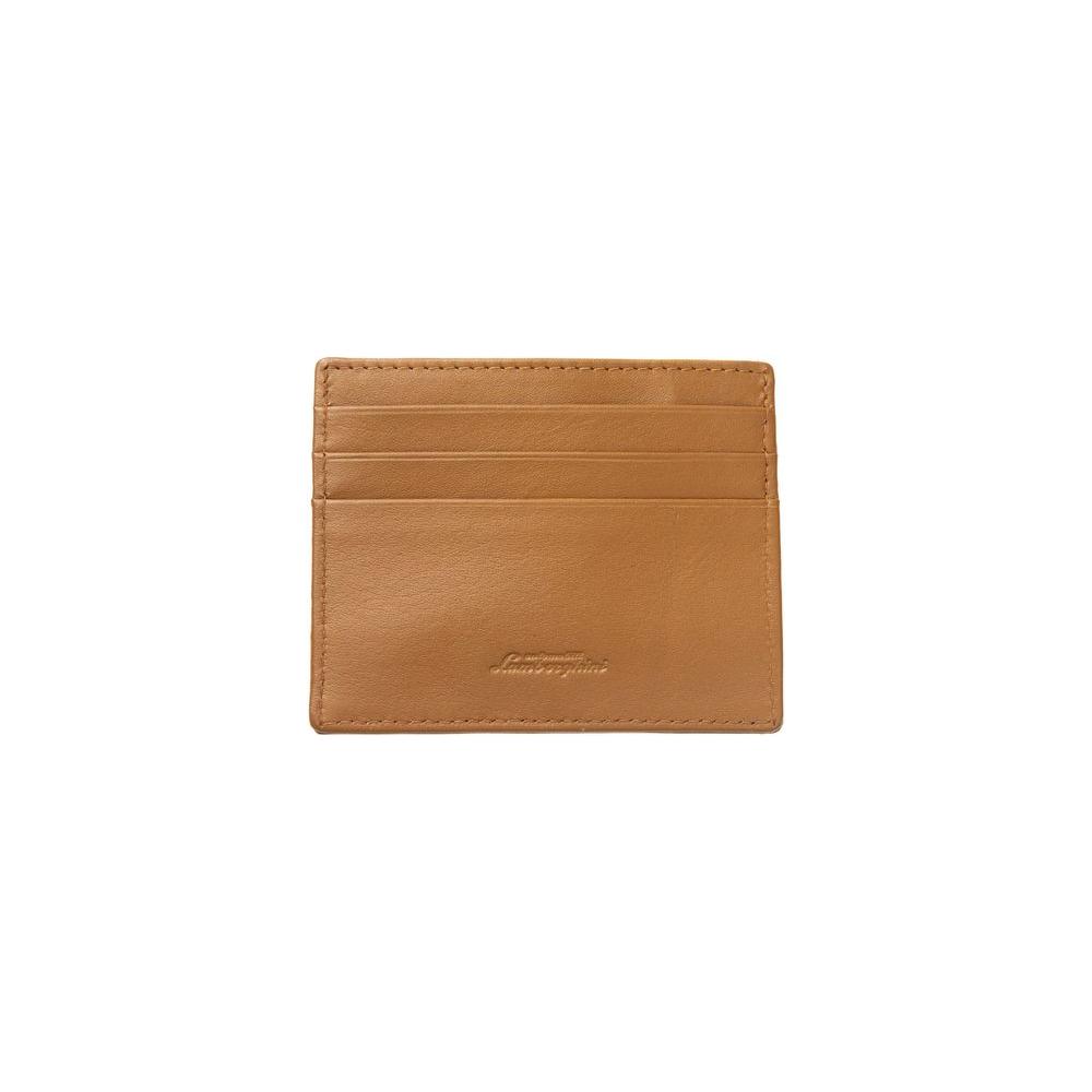 Sleek Yellow Leather Card Holder