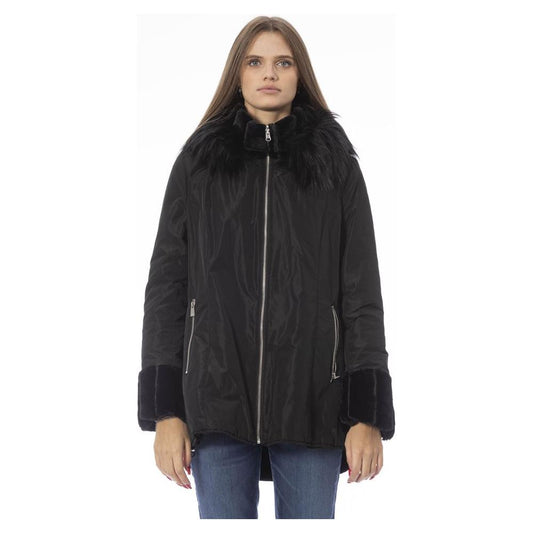 Baldinini Trend Reversible Hooded Jacket in Black Baldinini Trend