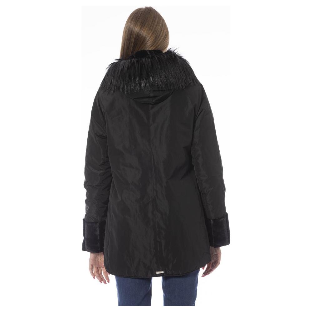 Reversible Hooded Jacket in Black