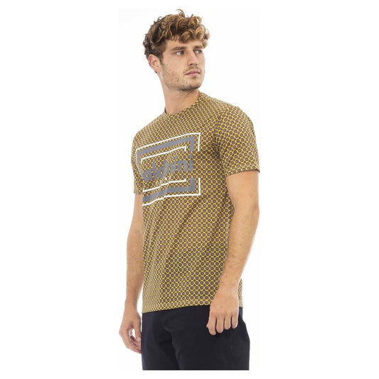 Baldinini Trend Elegant Gray Cotton Tee with Front Print Baldinini Trend