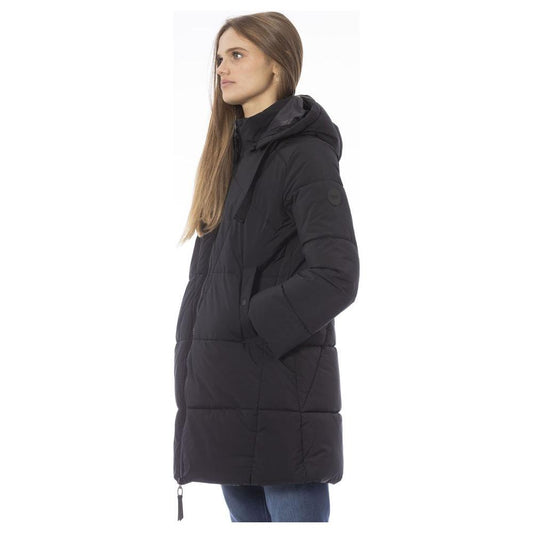 Baldinini Trend Elegant Black Down Jacket for Chic Warmth Baldinini Trend