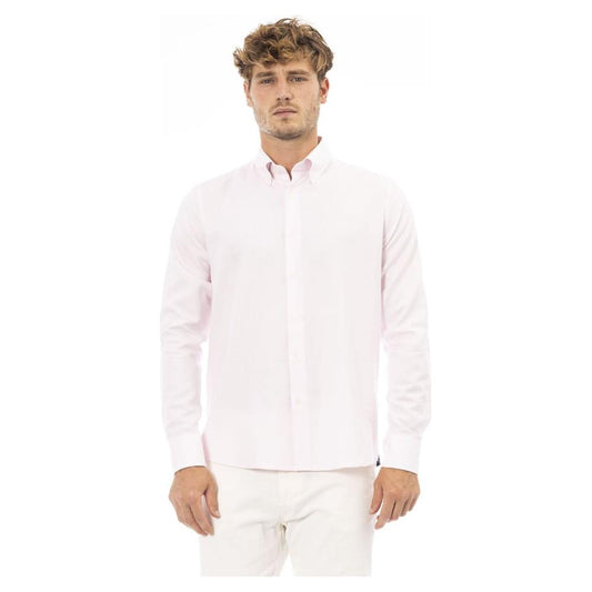 Baldinini Trend Pink Cotton Men Shirt Baldinini Trend