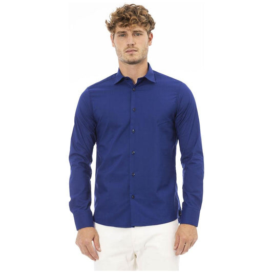 Elegant Italian Blue Regular Fit Shirt