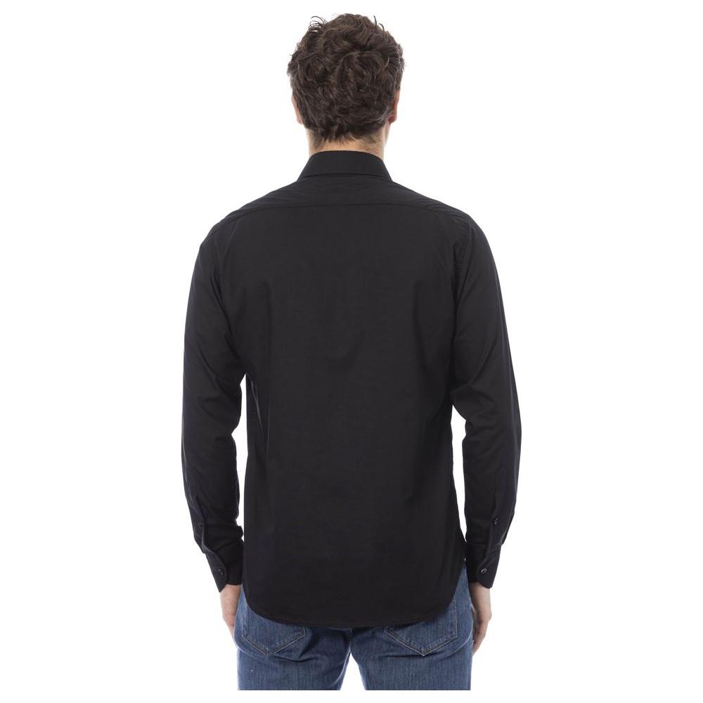 Elegant Italian Black Cotton Shirt