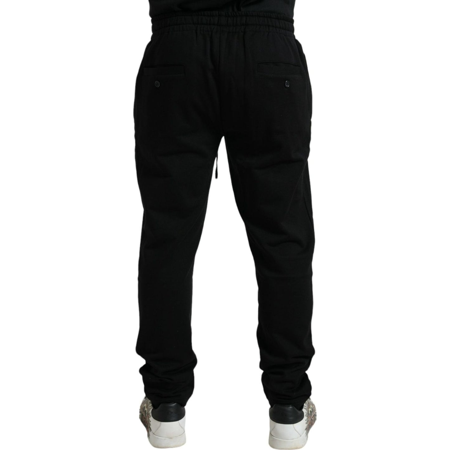 Elegant Black Cotton Jogger Pants