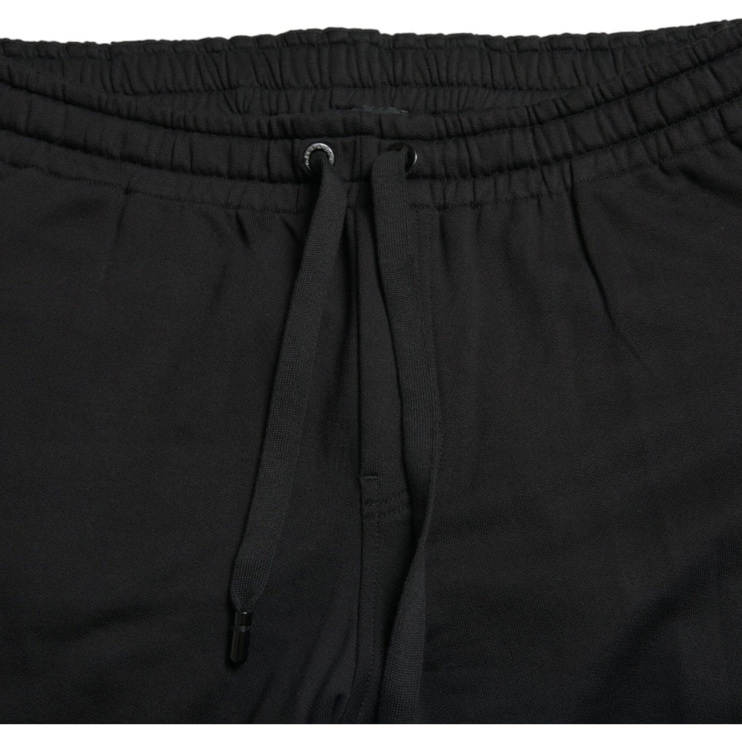 Elegant Black Cotton Jogger Pants