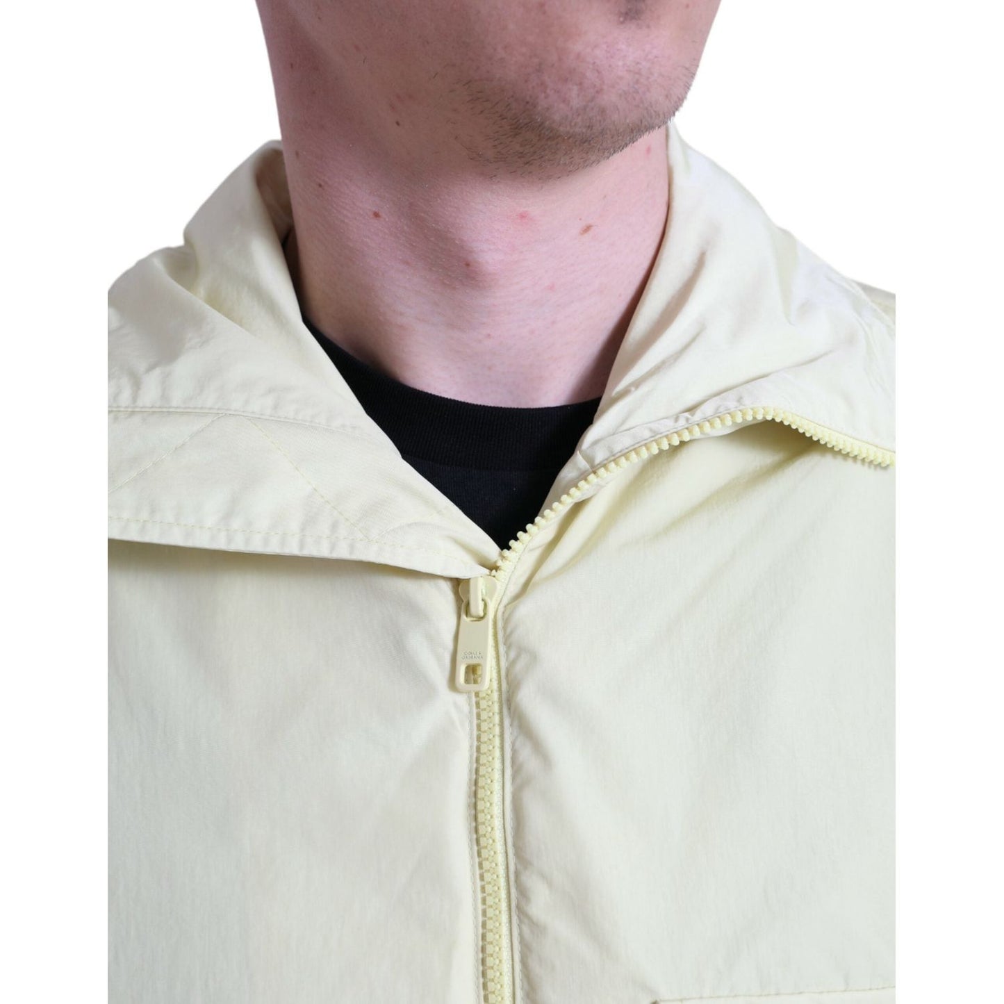 Elegant Yellow Windbreaker Jacket