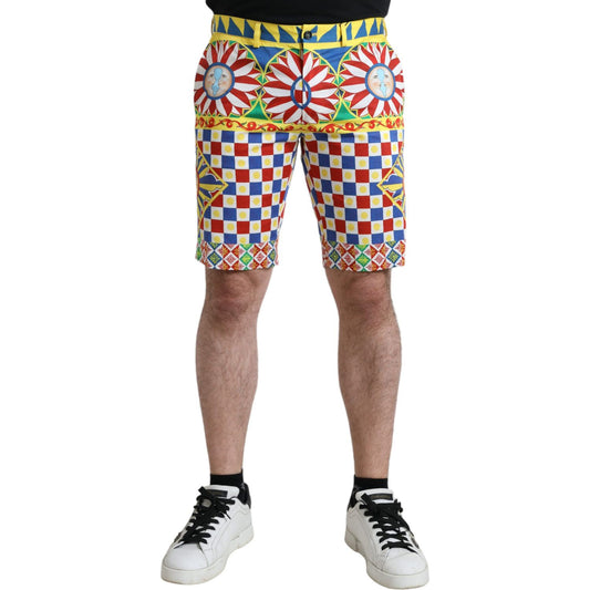 Multicolor Print Bermuda Shorts