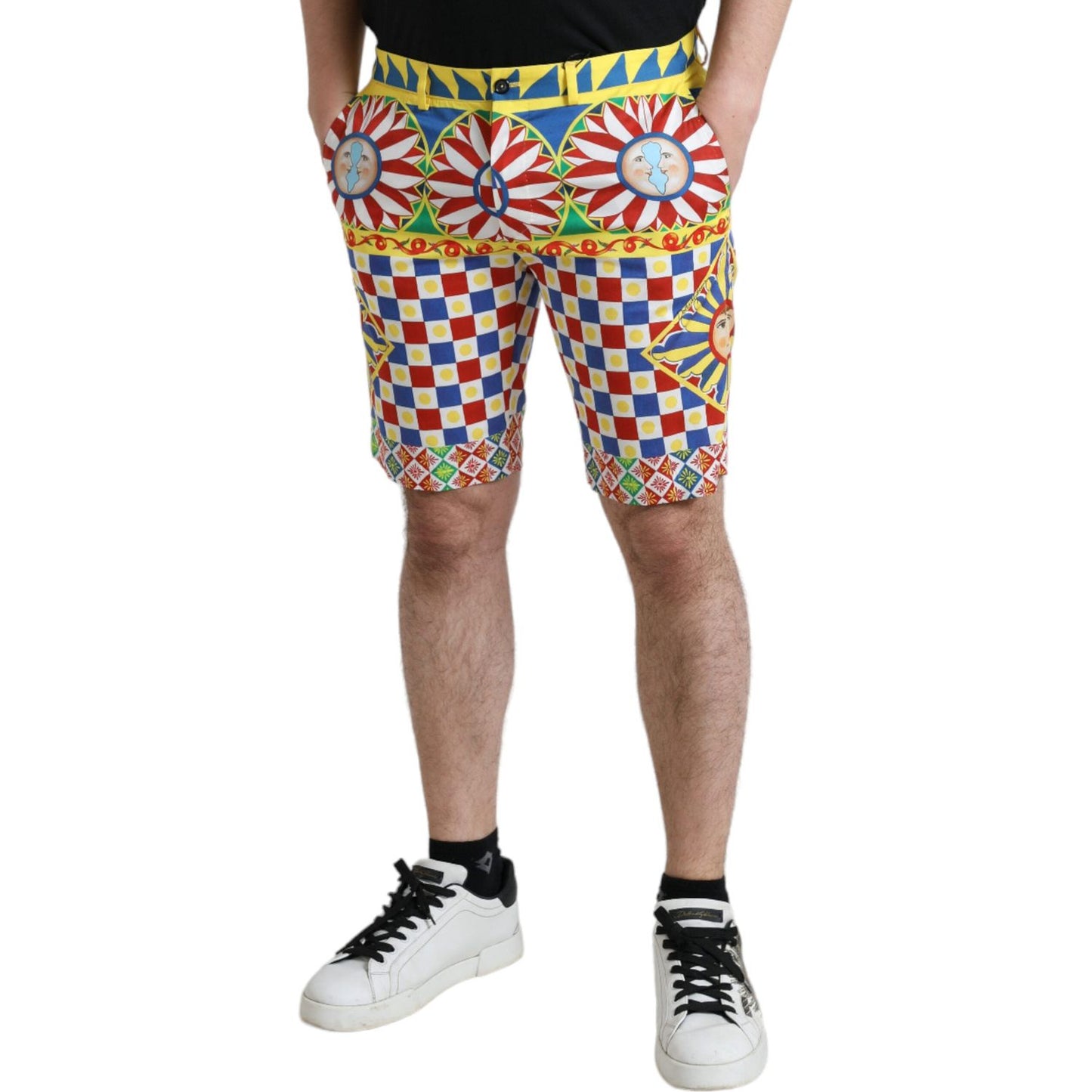 Multicolor Print Bermuda Shorts