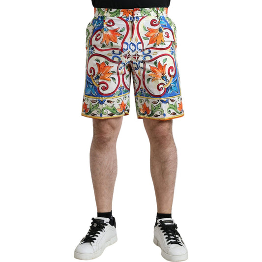 Majestic Majolica Print Bermuda Shorts