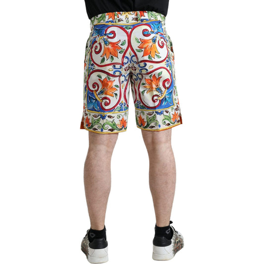 Majestic Majolica Print Bermuda Shorts