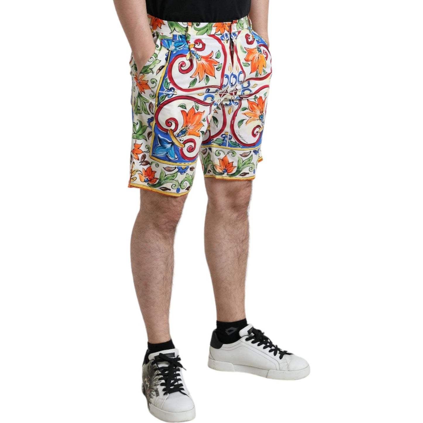 Majestic Majolica Print Bermuda Shorts