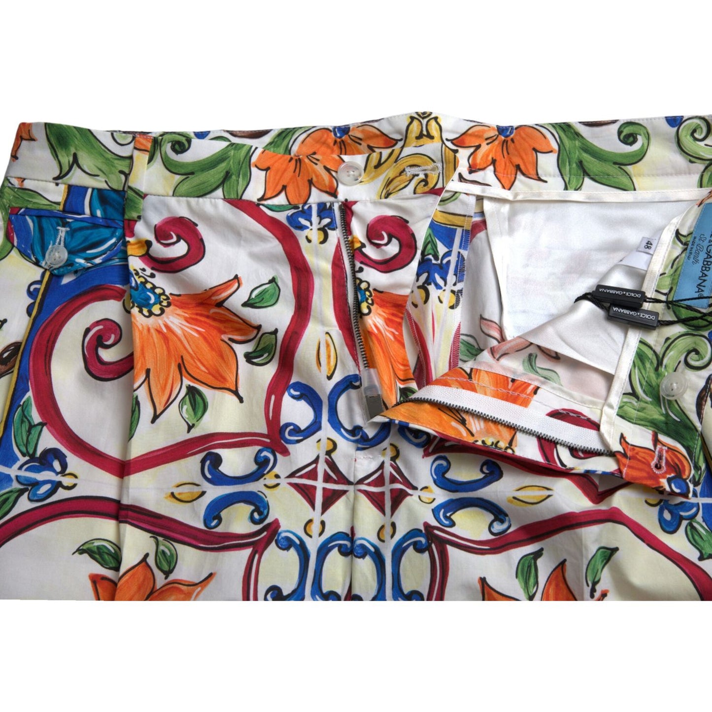 Majestic Majolica Print Bermuda Shorts