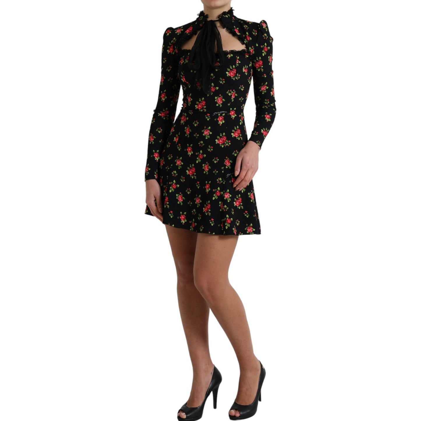 Elegant Floral A-Line Mini Dress