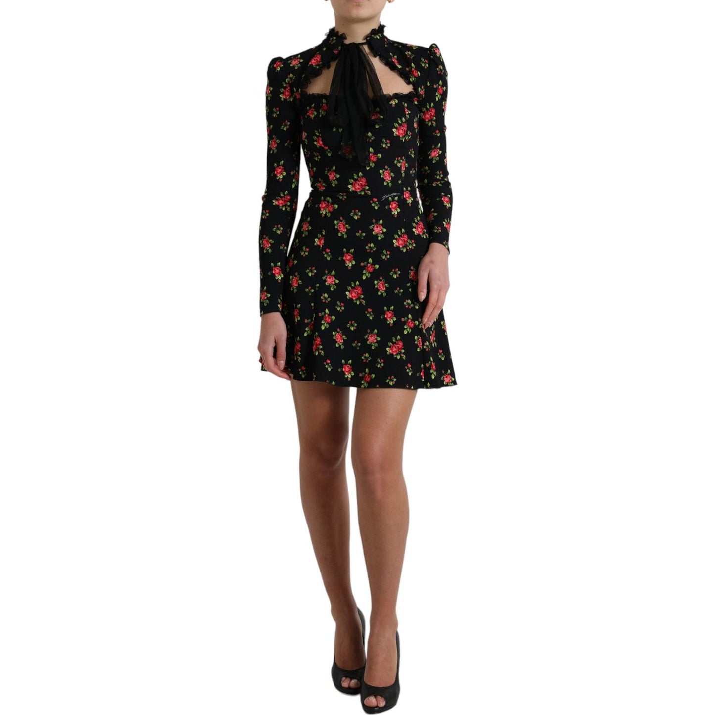 Elegant Floral A-Line Mini Dress