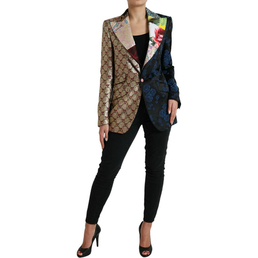 Elegant Multicolor Patchwork Blazer