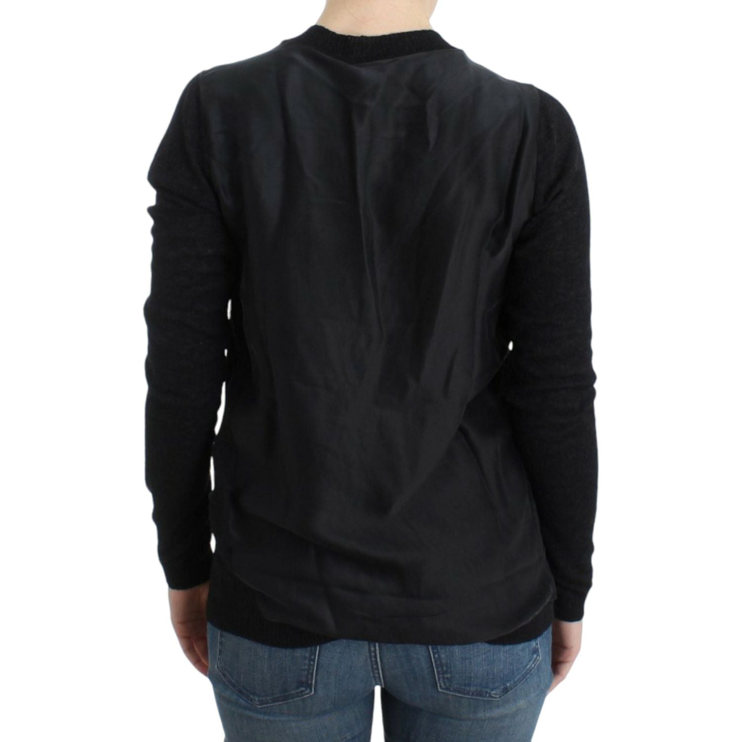 Costume National Gray wool alpaca cardigan