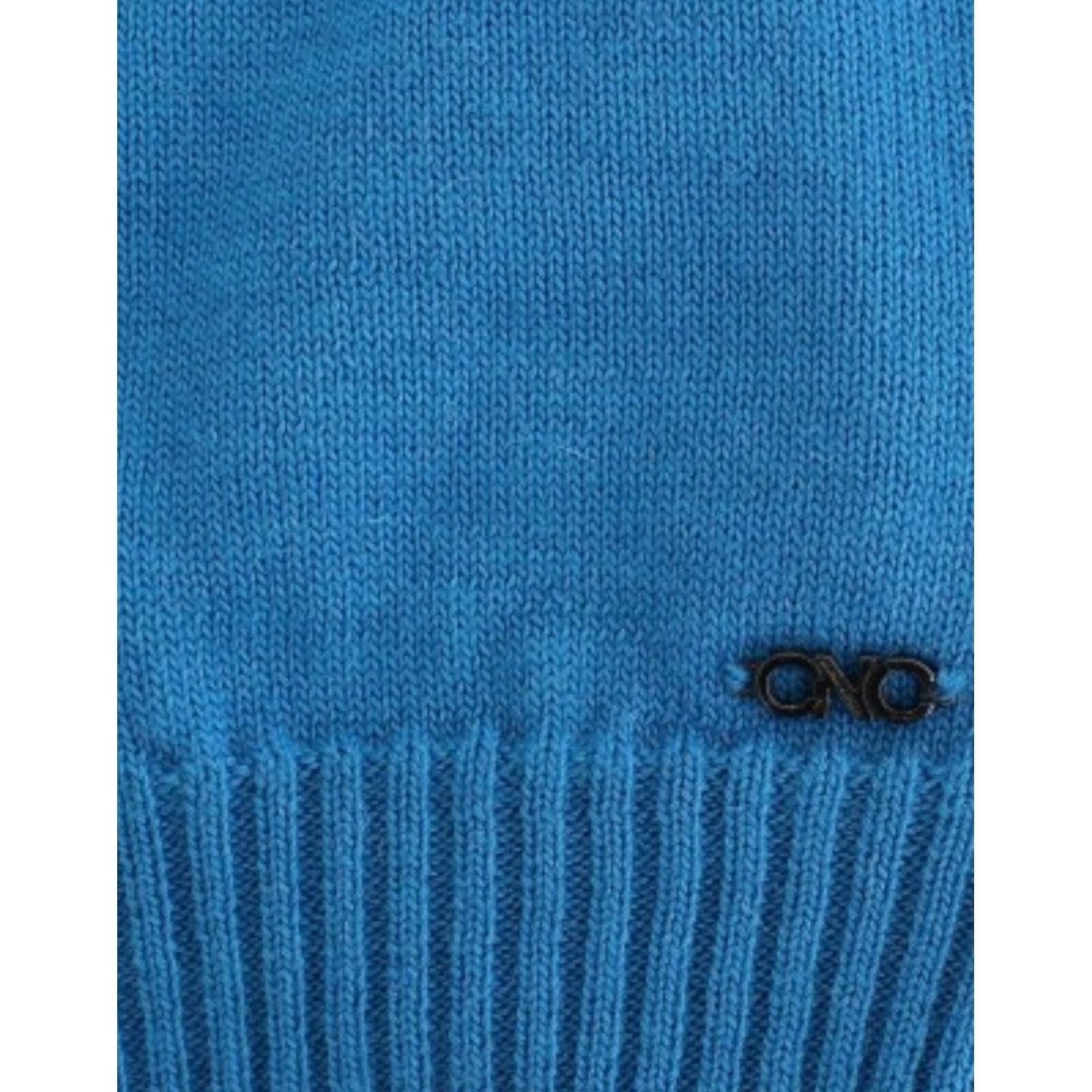 Cozy Scoop Neck Blue Knit Sweater