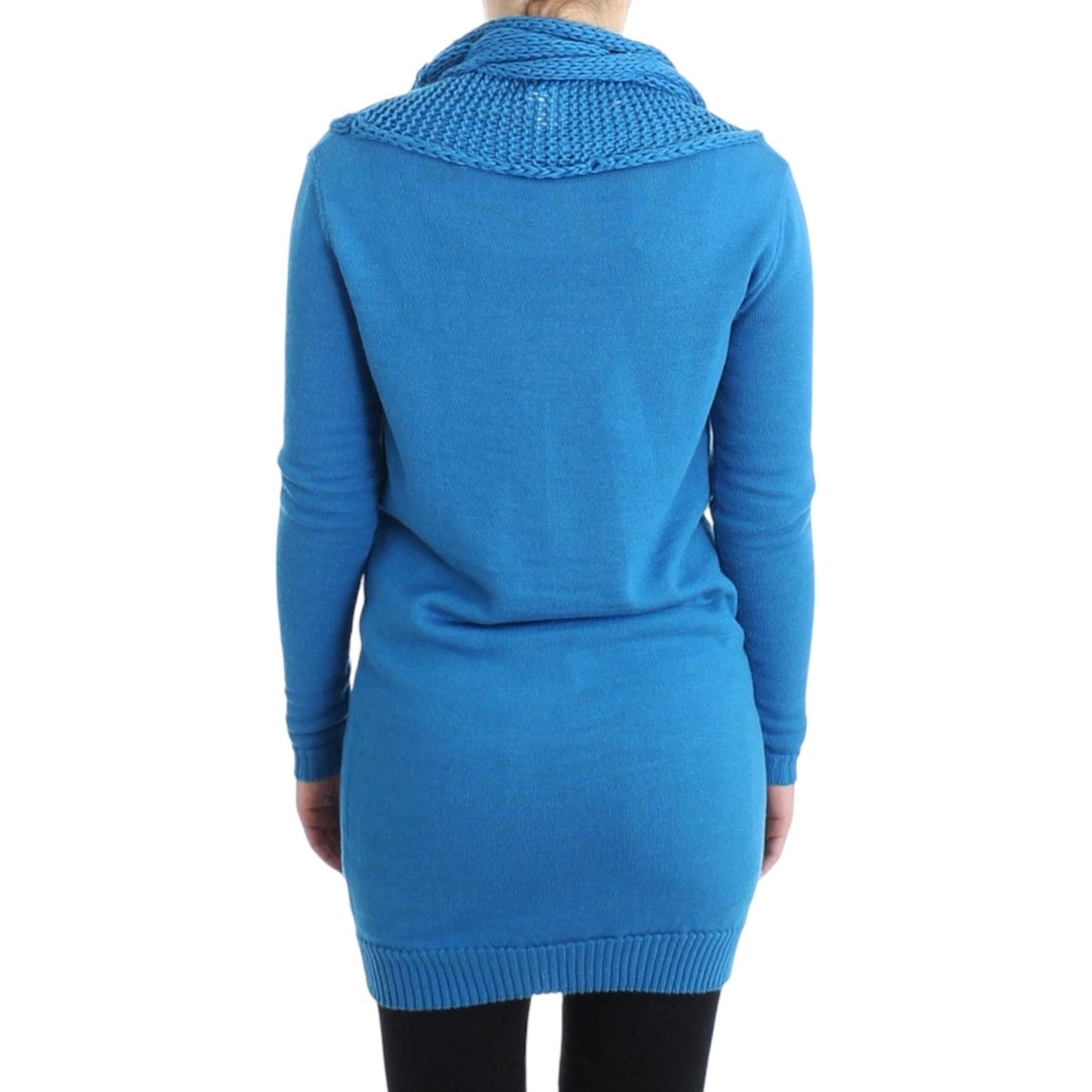 Cozy Scoop Neck Blue Knit Sweater