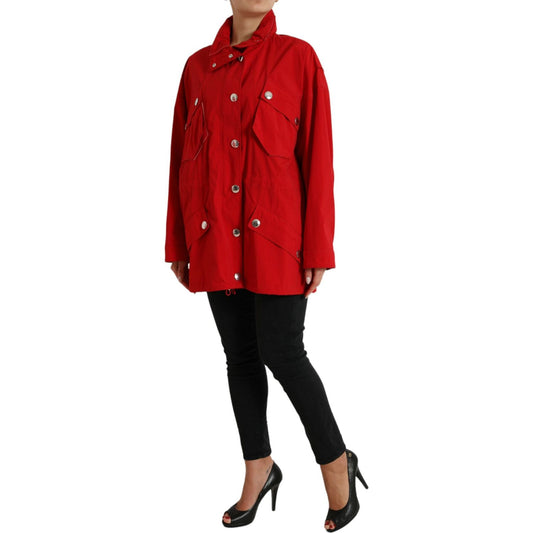 Elegant Red Long Sleeve Jacket