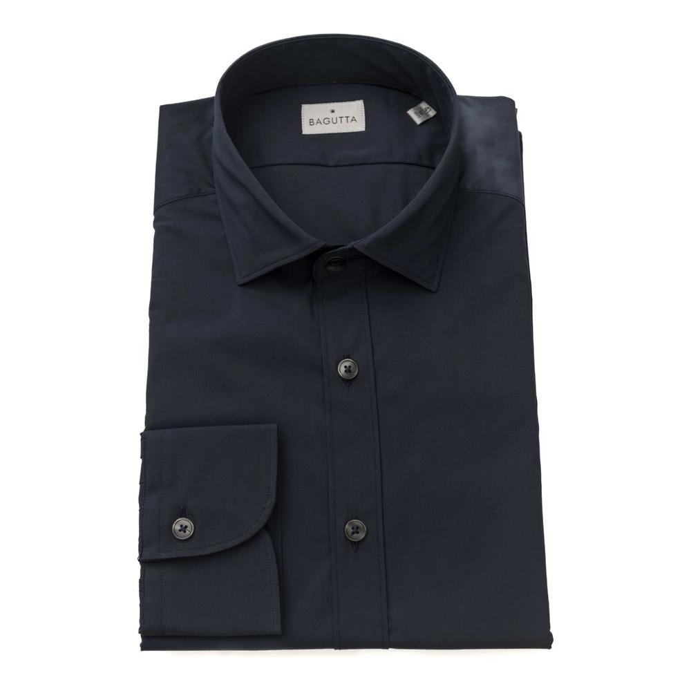 Slim Fit French Collar Shirt in Blue