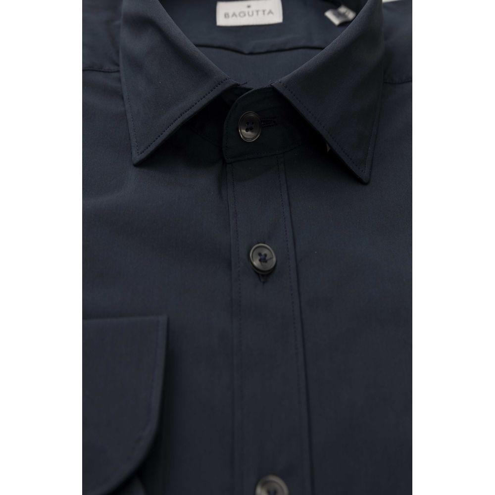 Slim Fit French Collar Shirt in Blue