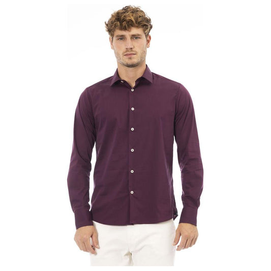 Elegant Italian-Crafted Red Shirt for Men