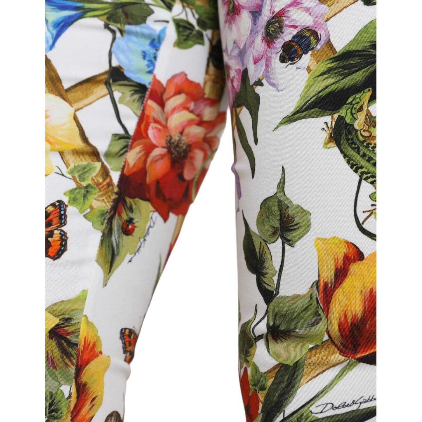 Floral High Waist Cropped Fashion Pants