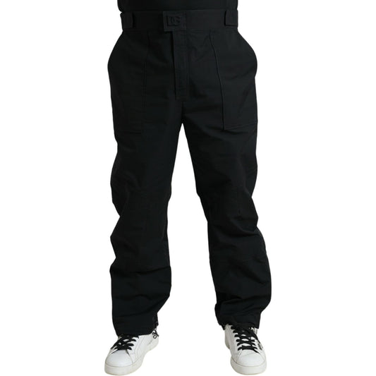 Elegant Casual Black Straight Pants