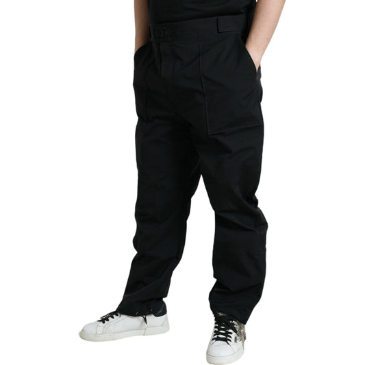 Elegant Casual Black Straight Pants