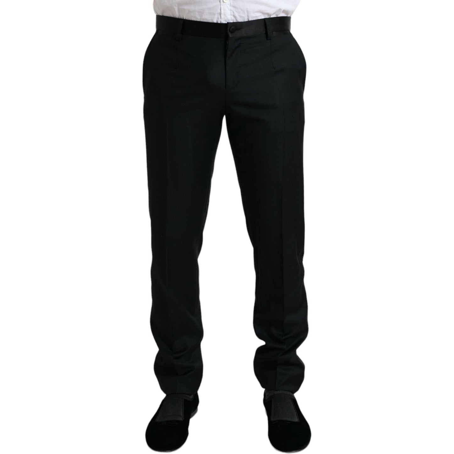 Elegant Slim Fit Wool Dress Pants