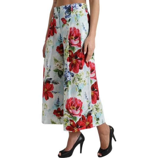 Floral High Waist Wide Leg Pants